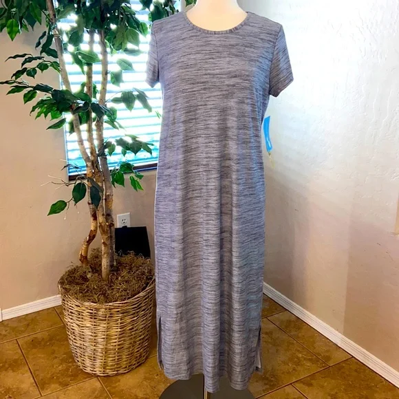 Muk Luks | Dresses | Muk Luks Cloud Knit Crewneck Lounge Dress With Side  Slits Heather Gray | Poshmark